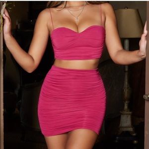 Oh Polly matching crop top and skirt set